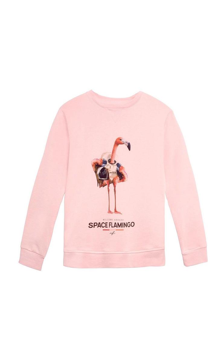 Sudadera Space Flamingo rosa (Precio: 89 euros)