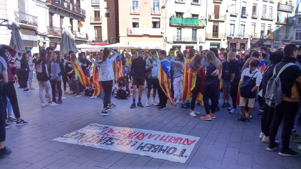 Manifestació d'estudiants a Manresa