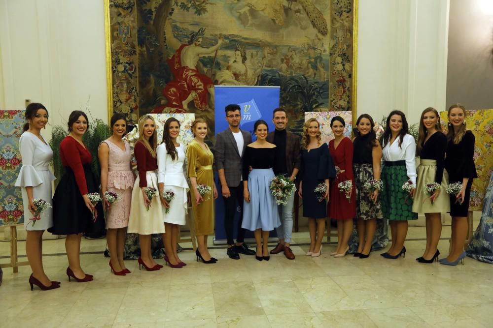 Presentación de las telas de la corte de honor Fallas 2019