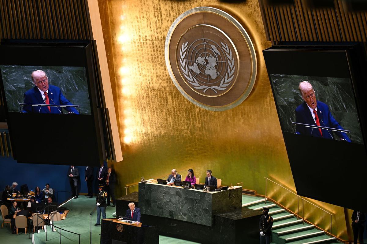 El presidente de EEUU, Donald Trump, durante su intervención ante la Asamblea General de la ONU el pasado 23 de septiembre.