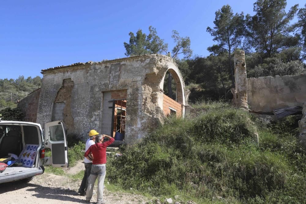 Obras de consolidación de los restos de la ermita de Sant Antoni de Xàtiva