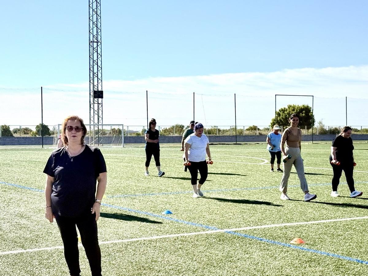 Mari Carmen, alumna del primer grupo den la Pobla de Farnals.