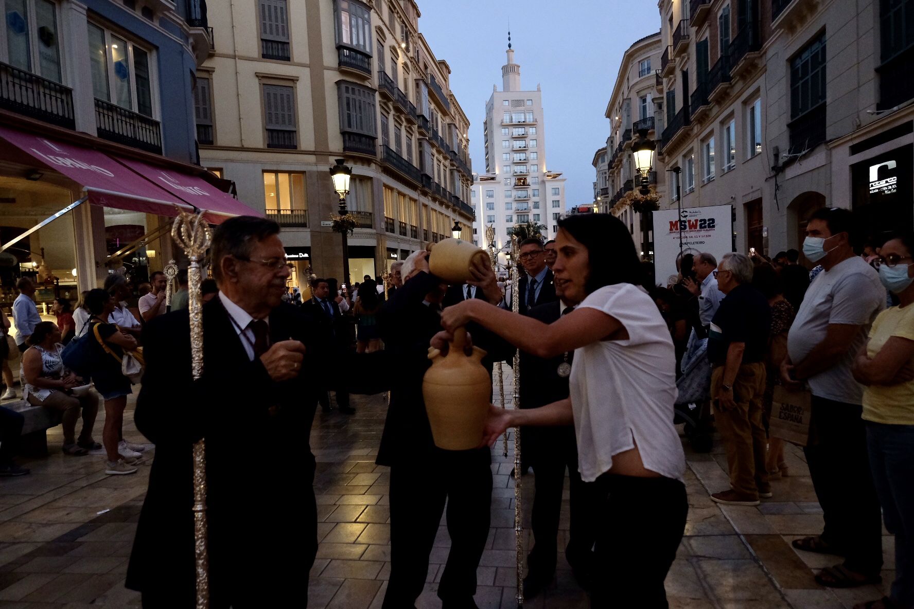 Procesión de los patronos de Málaga por las calles del Centro