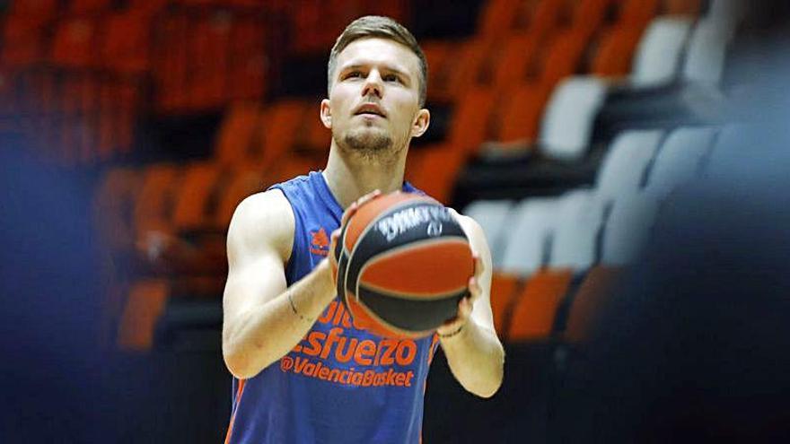 Martin Hermannsson, durante un entrenamiento.