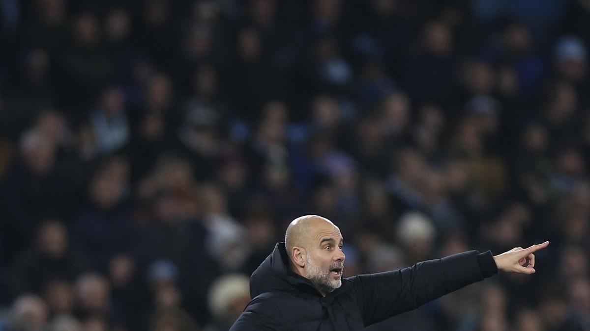 Pep Guardiola, durante el duelo de Premier League contra el Nottingham Forest