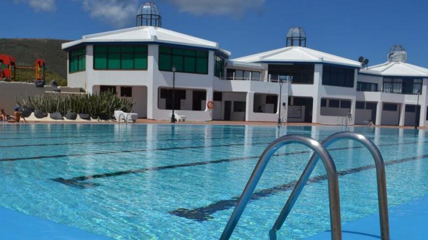 La piscina de Los Silos antes de su cierre.