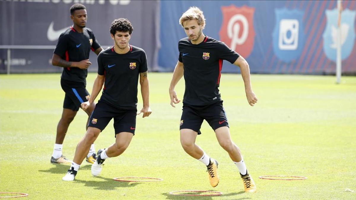 Sergi Samper, durante un entrenamiento en la Ciutat Esportiva