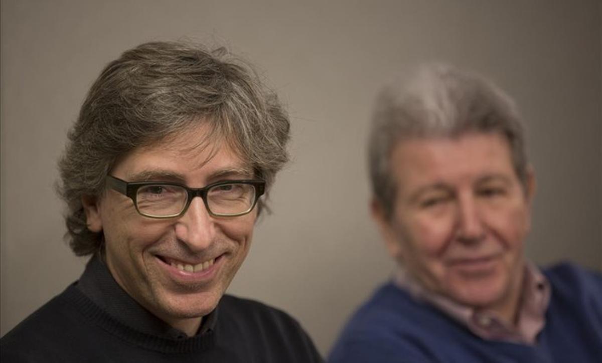 David Trueba, amb el seu editor, Jorge Herralde. David Trueba, amb el seu editor, Jorge Herralde.
