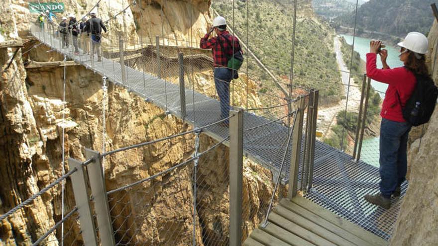 Una de las vistas panorámicas del Caminito del Rey, uno de los grandes reclamos turísticos de la Costa del Sol desde que este año se reabriera.