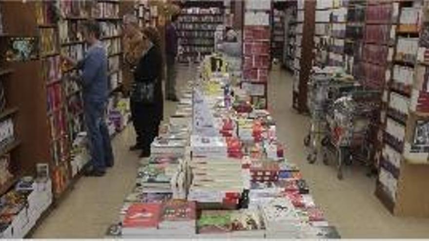 Interior de una libreria de Valencia.