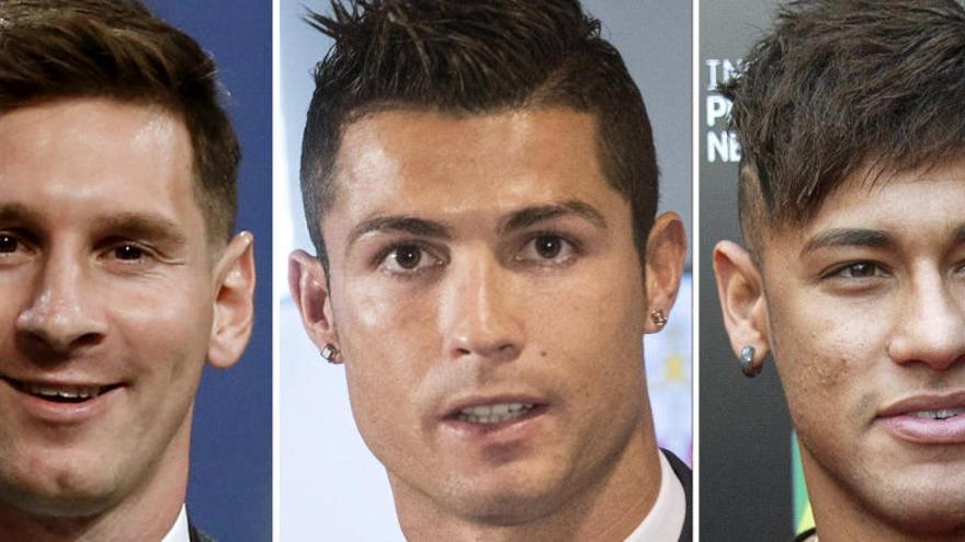 Messi, Ronaldo i Neymar, els tres finalistes a la Pilota d&#039;Or