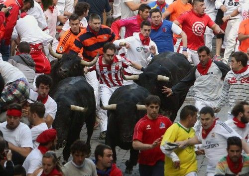 SEGUNDO ENCIERRO CON TOROS DE LA GANADER?A DE DOLORES AGUIRRE YBARRA