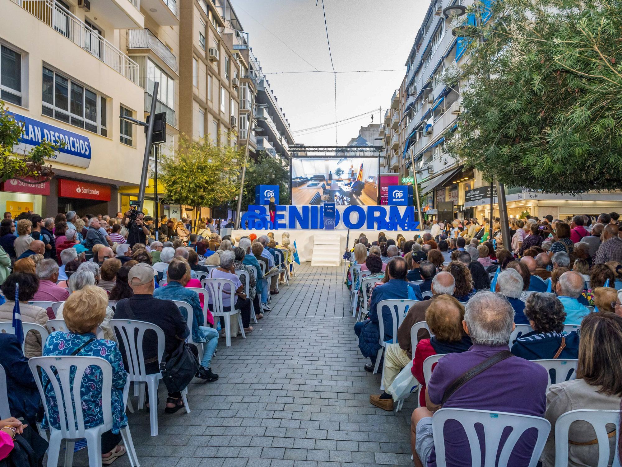 Mitin de fin de campaña de Toni Pérez en Benidorm