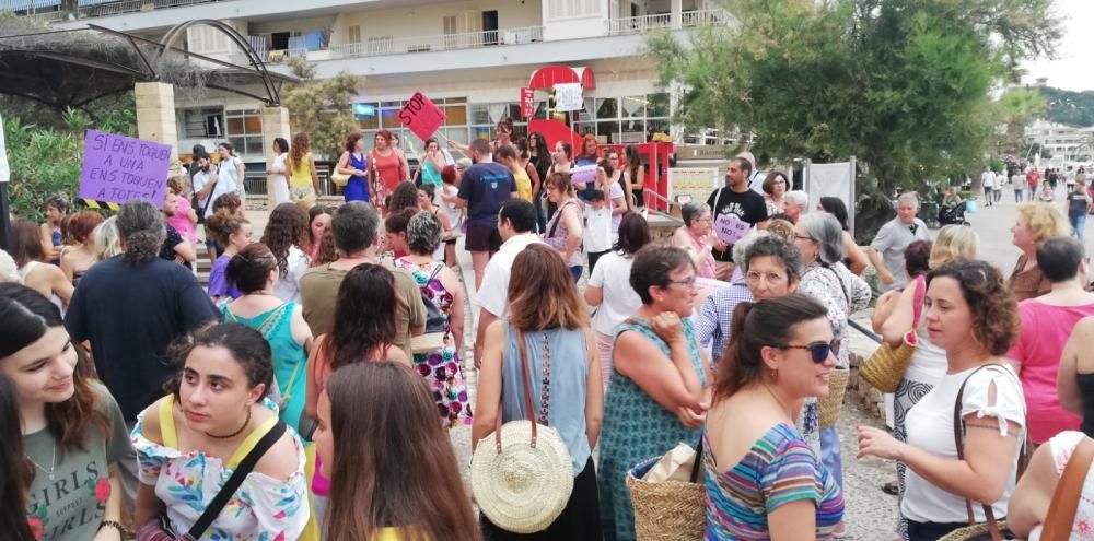 Manifestación en Cala Rajada contra la 'manada' alemana