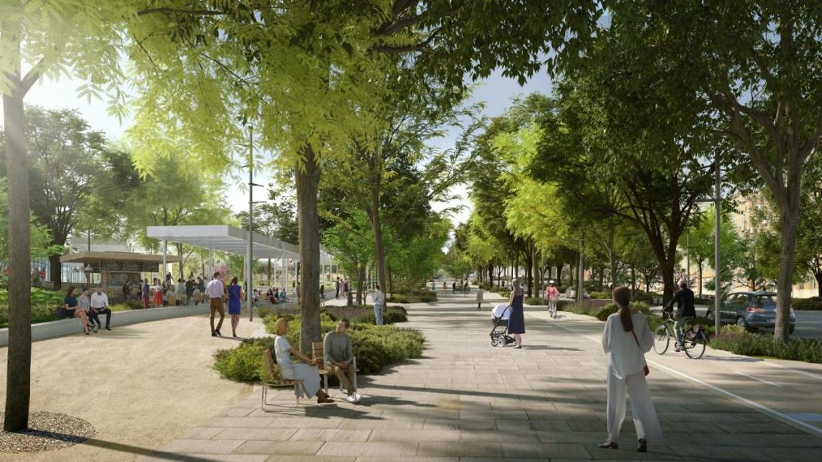 Así será el parque fruto del soterramiento de la A-5