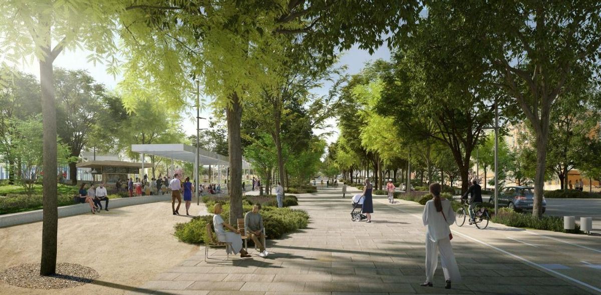 Así será el parque fruto del soterramiento de la A-5