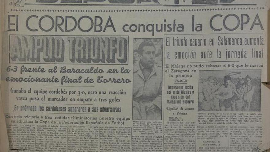 Crónica de CÓRDOBA en la que se narraba la conquista de la Copa Federación por parte del RCD Córdoba.