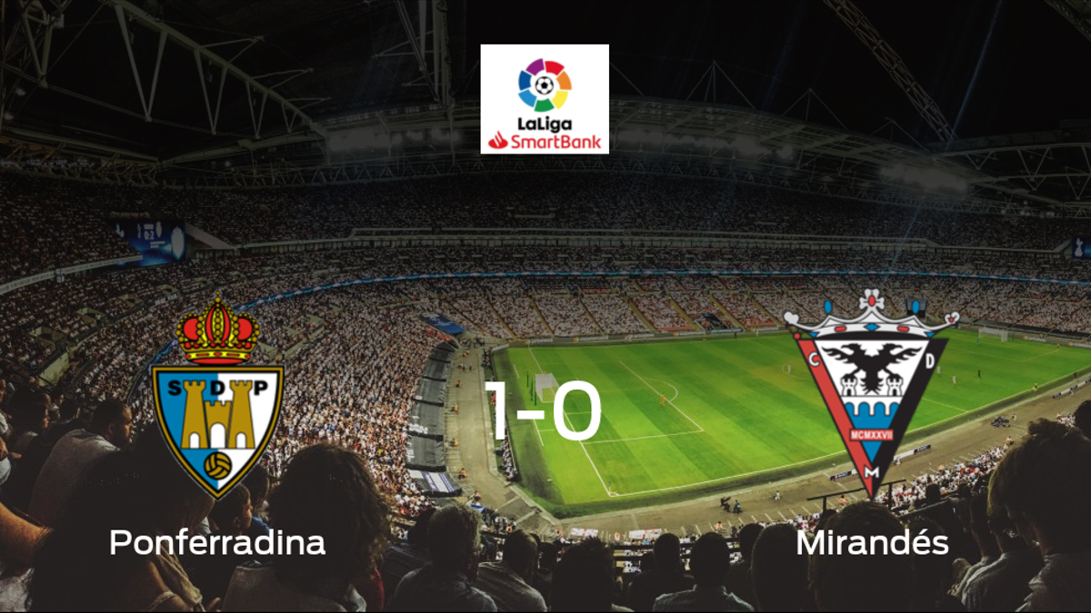 La SD Ponferradina consigue la victoria en casa frente al CD Mirandés (1-0)