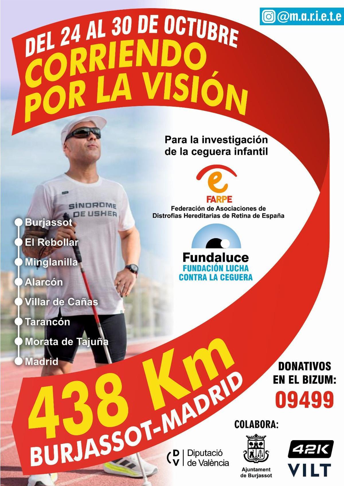 Cartel del reto del atleta de Burjassot.