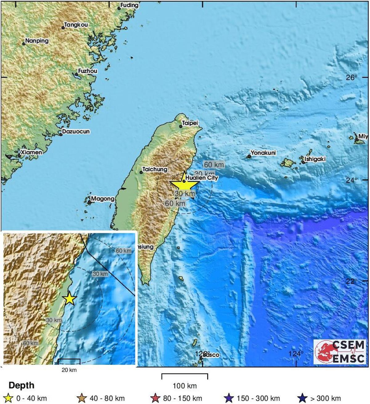 Un terratrèmol de 7,4 graus i un altre de 6,2 sacsegen l'illa de Taiwan i provoquen una alerta de tsunami a Japó