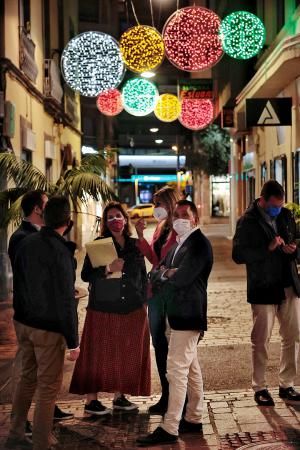 Prueba de la iluminación de Navidad de Santa Cruz