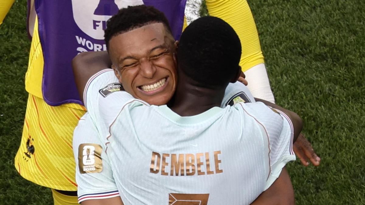 Mbappé y Dembélé, goleadores ante Marruecos