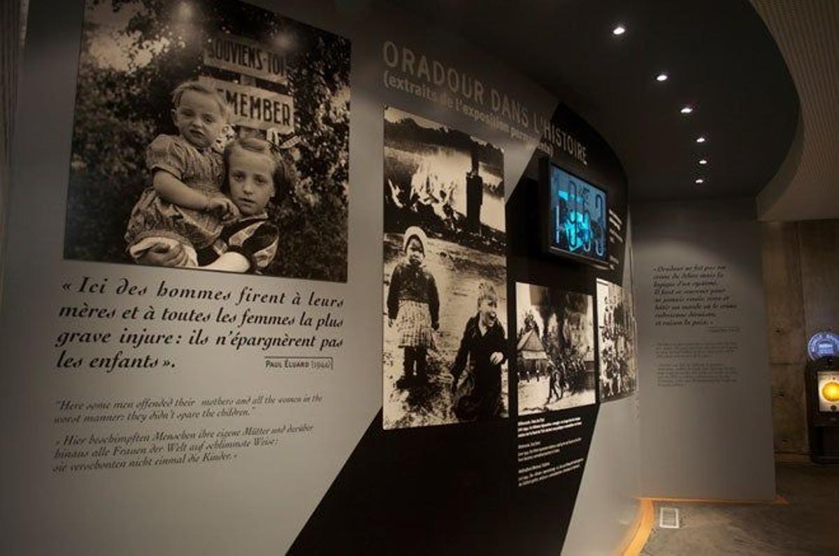 Imagen del interior del museo de Oradour-sur-Glane.