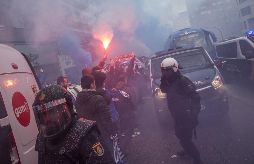 Llegada del Real Oviedo al Tartiere