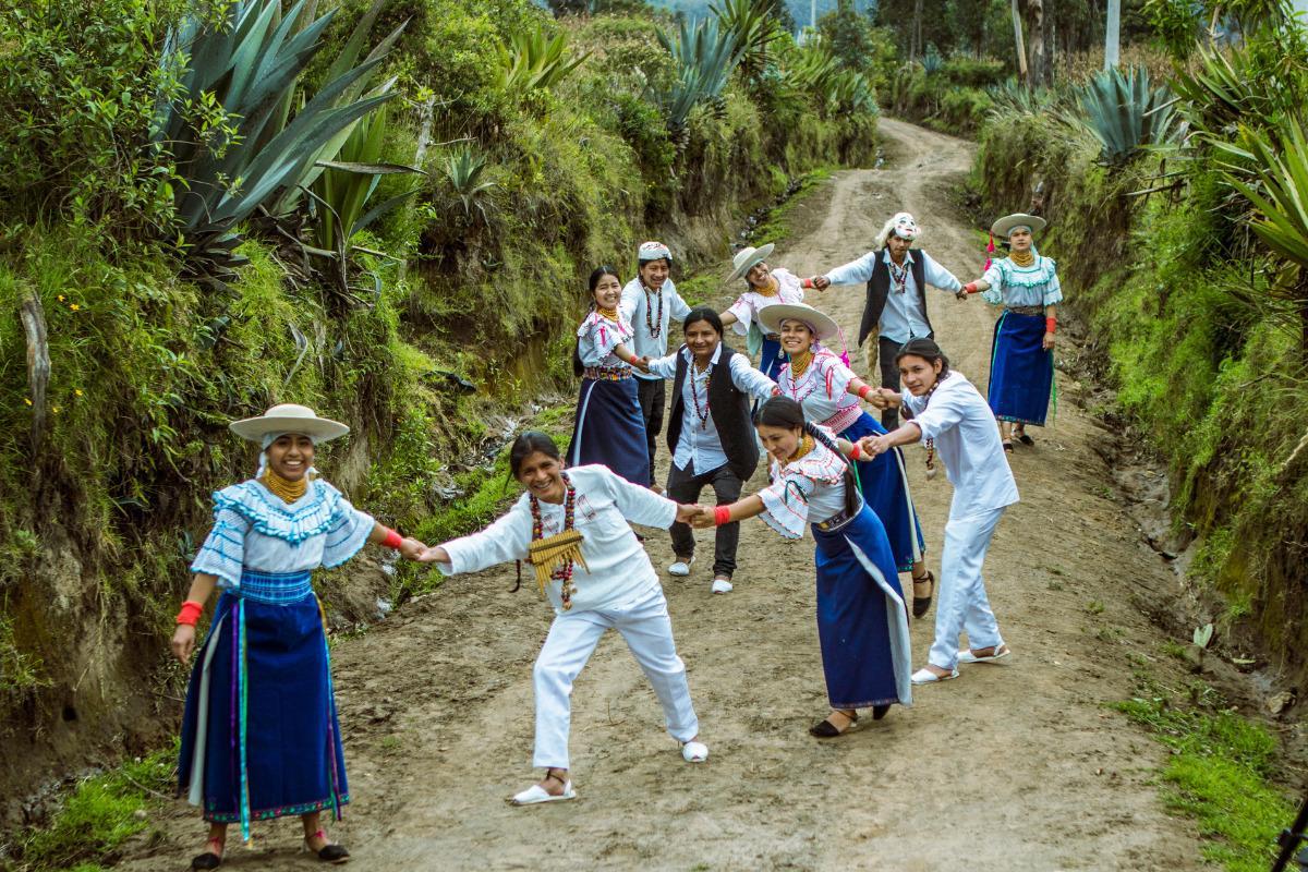 Humazapas, la agrupación de música y danza tradicional kichwa.