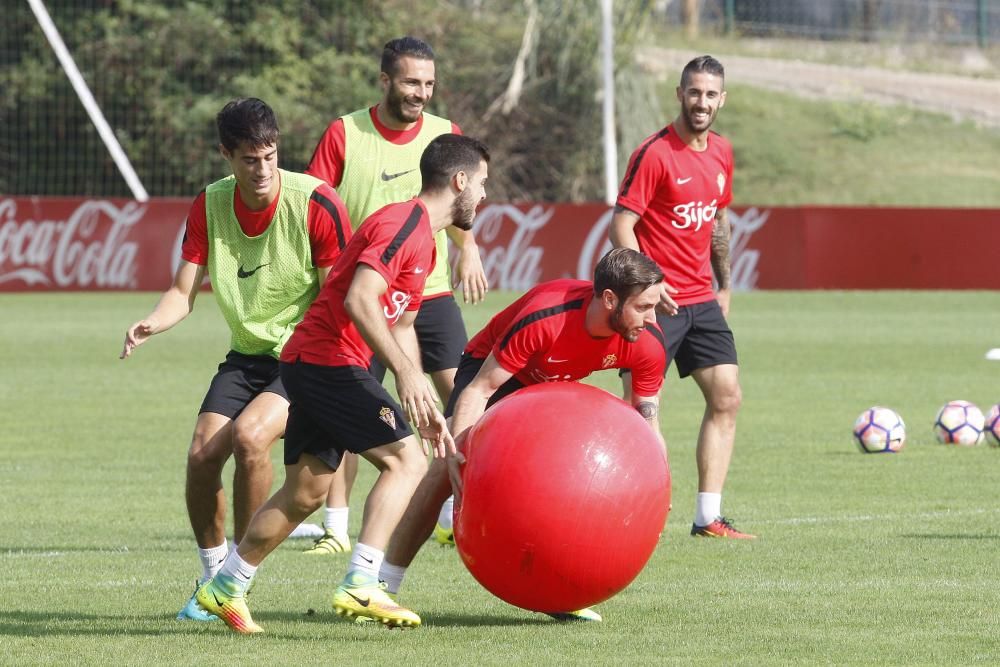 Entrenamiento del Sporting (sábado 27 de agosto)