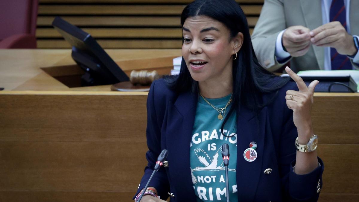 La diputada autonómica del PSPV, Yaissel Sánchez.