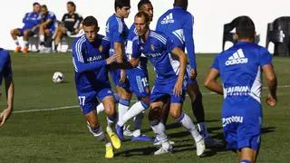 Carcedo junta a Azón y Gueye en el partido de los suplentes ante el juvenil