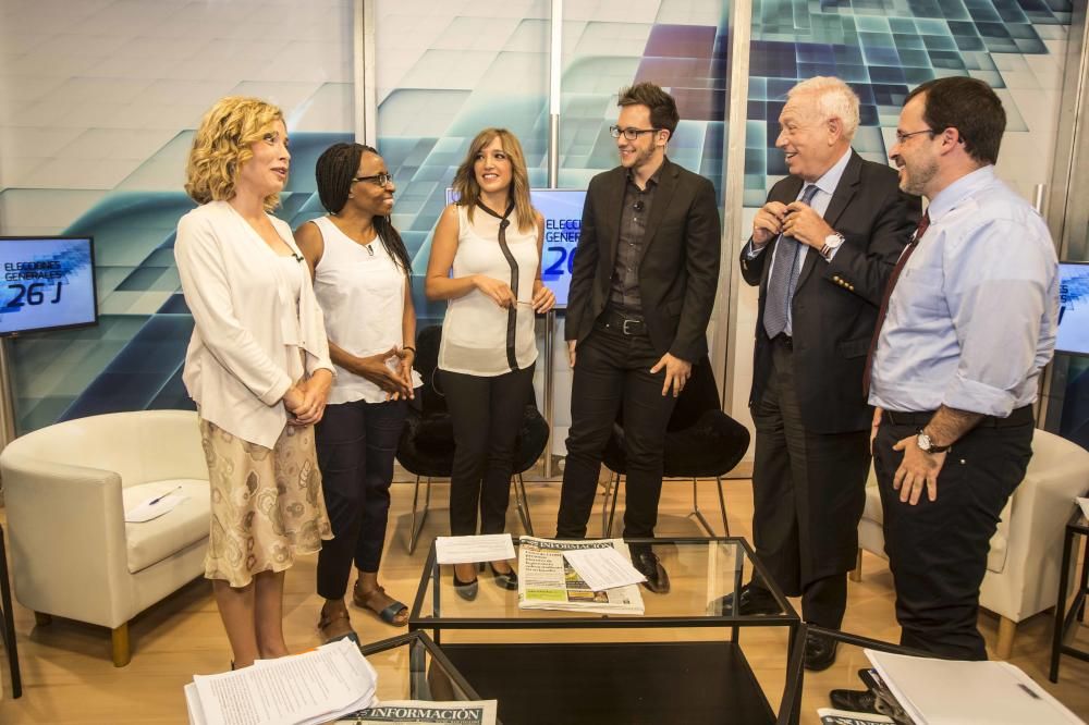 Los candidatos, en el debate de INFORMACIÓN TV