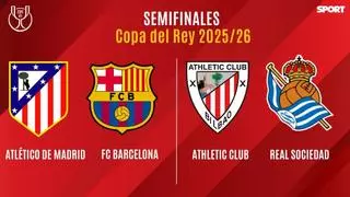 ¿Cuándo se juegan las semifinales de la Copa del Rey 2025-26? Horarios y fechas del Atlético - Barça y Athletic - Real Sociedad