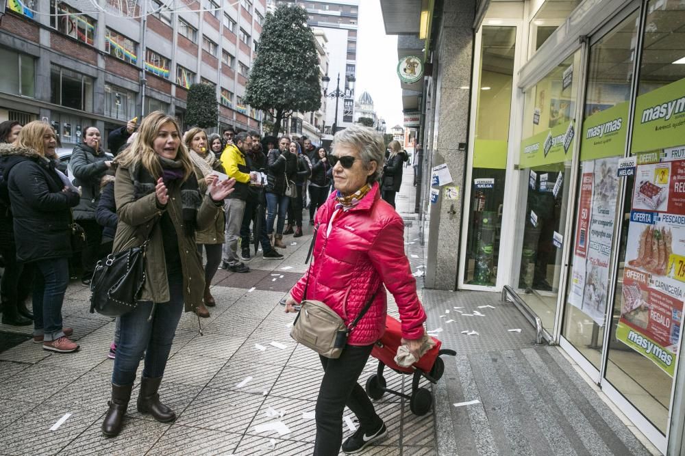 Huelga de los supermercados en Asturias.