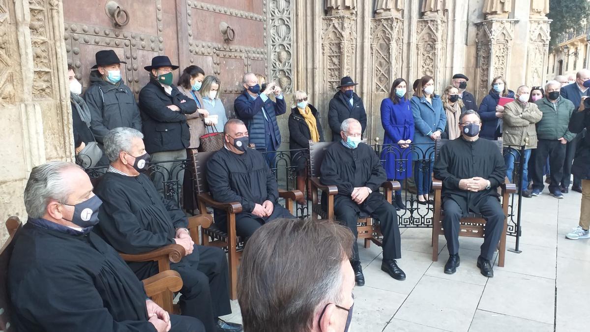 Imagen de la sesión del Tribunal de las Aguas de esta mañana.