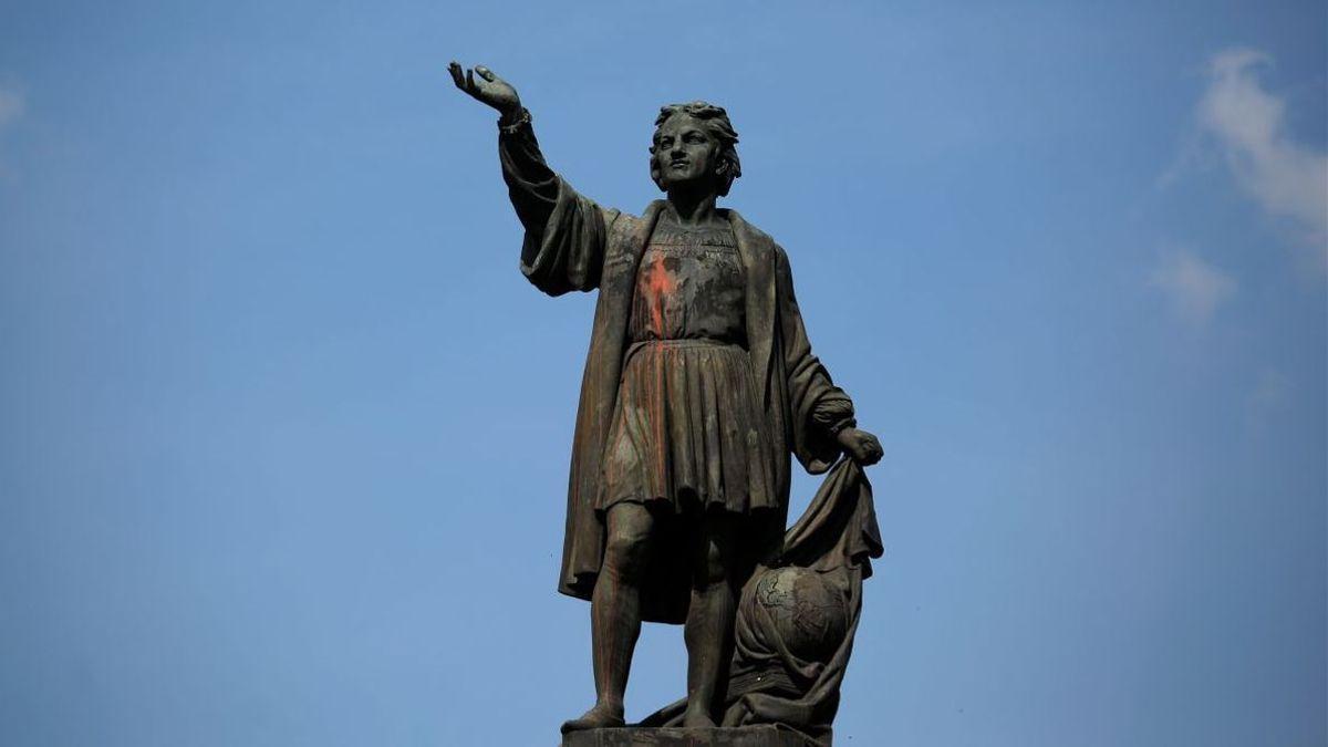 Estatua a Cristóbal Colón en México.