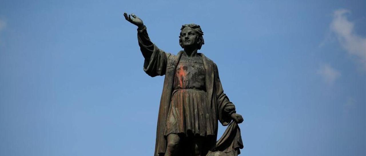 Estatua a Cristóbal Colón en México.