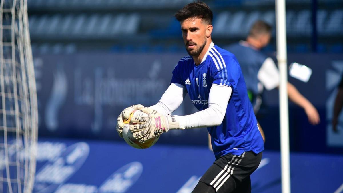 Marc Martínez durante un calentamiento. | PRENSA FC CARTAGENA