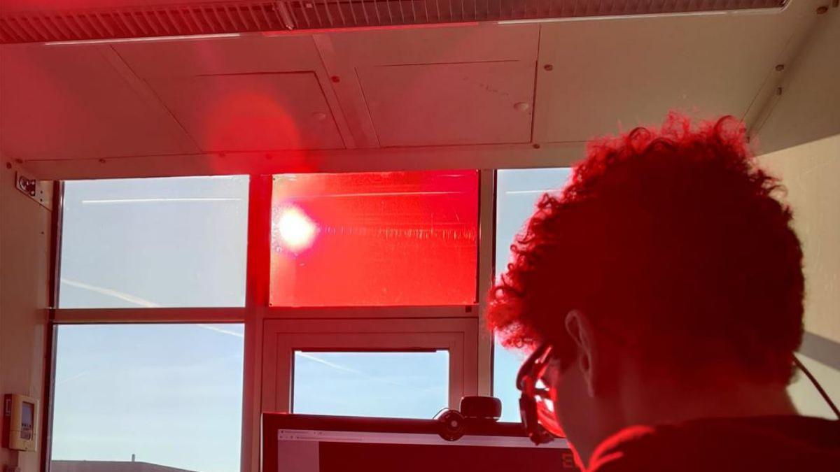 Experimento realizado en la EPFL con el filtro rojo.