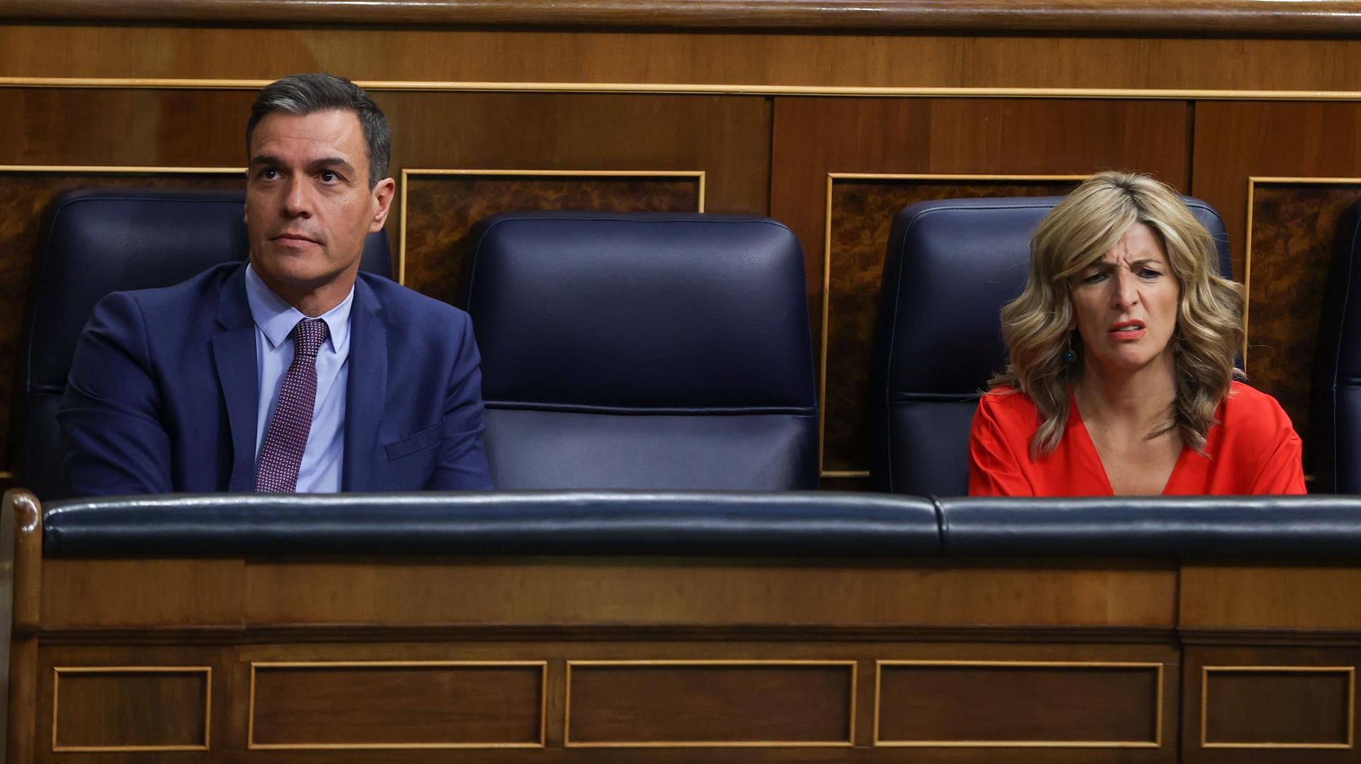 Pedro Sánchez y Yolanda Díaz, en el Congreso de los Diputados