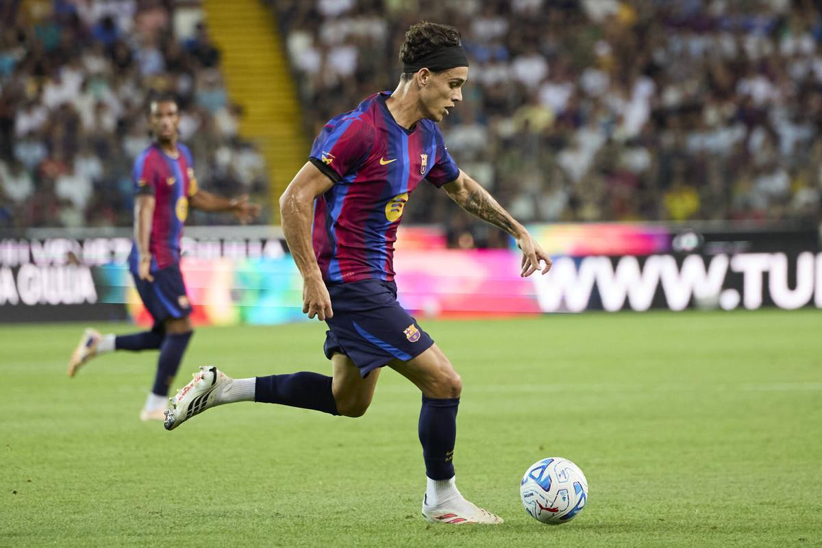 Héctor Fort, en el triangular de Udine