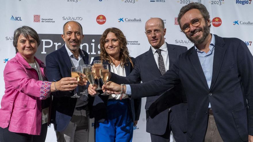 D’esquerra a dreta, Montserrat Barniol, Marc Aloy, Laura Vilagrà, Marc Marcè i Aitor Moll | OSCAR BAYONA