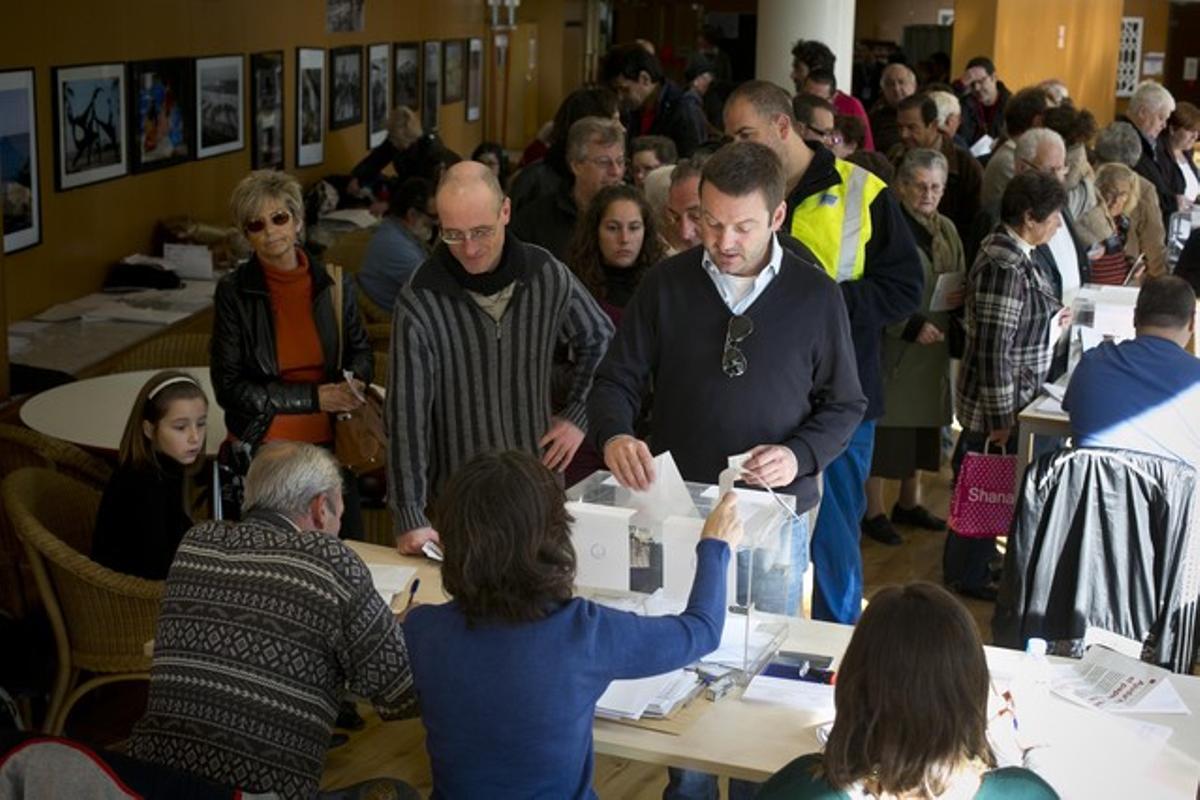 Col·legi electoral al centre cívic Barceloneta.