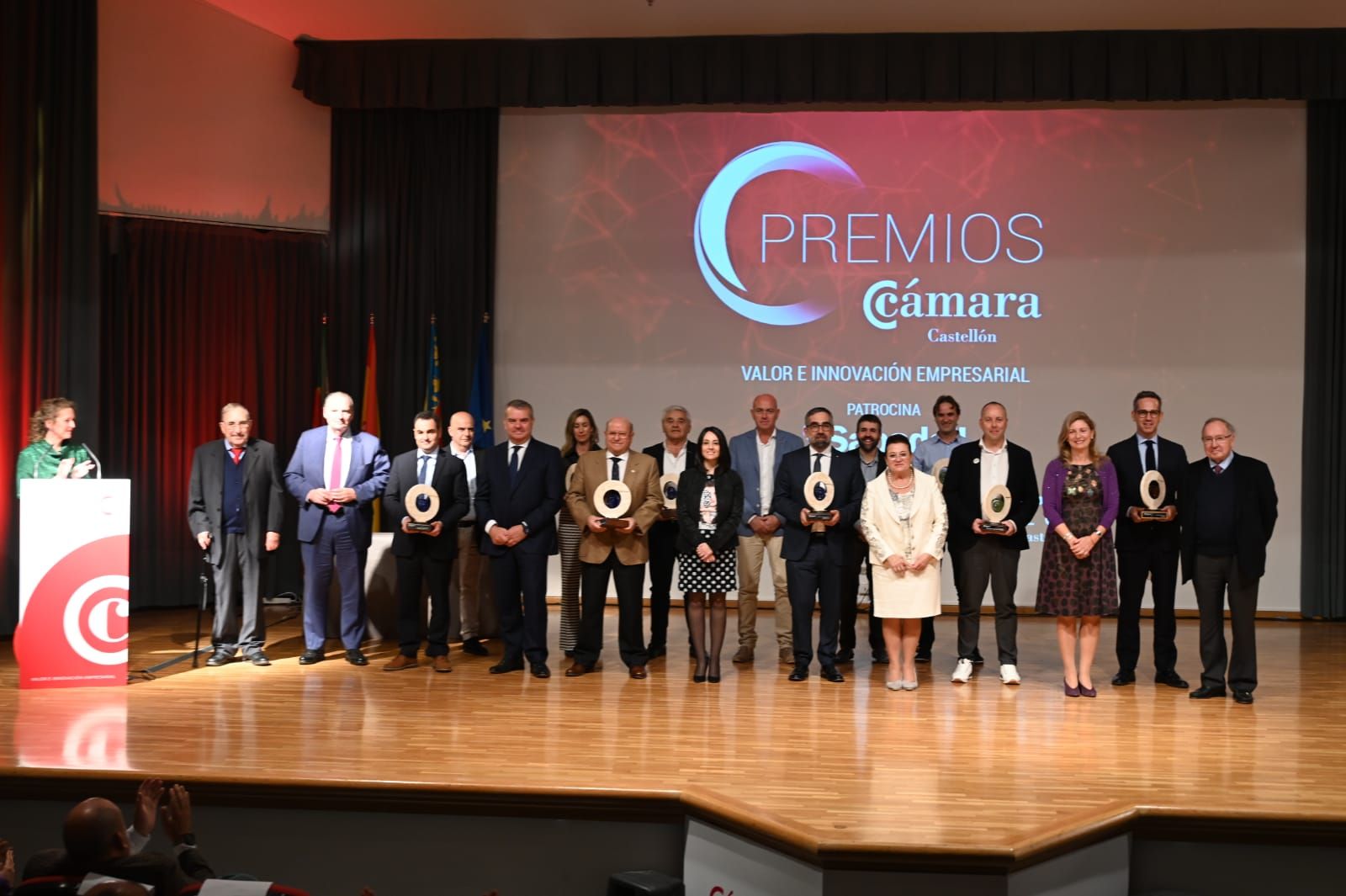 Entrega de premios en el acto de la Cámara de Comercio de Castellón