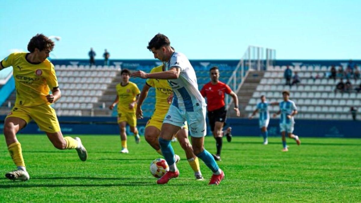 Tovar, en el partido del Atlético Baleares ante el Girona B