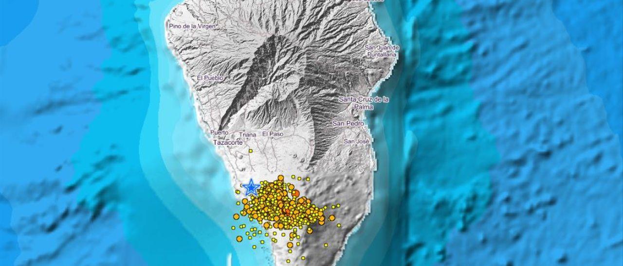 La Palma registra hoy miércoles 90 temblores, uno de ellos de magnitud 3,1.