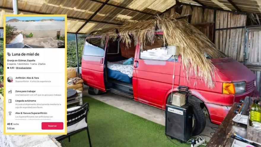Una furgoneta en mitad de una platanera o dos sacos de dormir en un coche: se dispara en Canarias la oferta de alojamientos que incumplen la normativa
