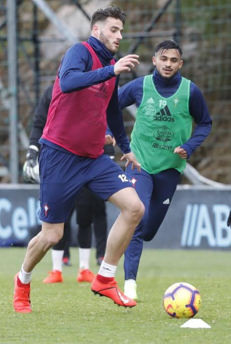 El Celta prepara en A Madroa el partido contra el Valladolid