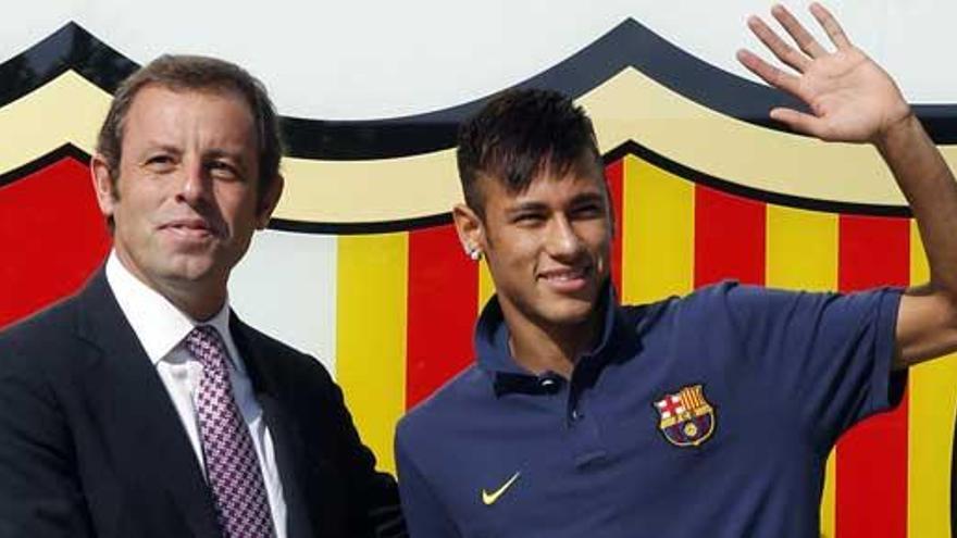 Rosell, con Neymar.